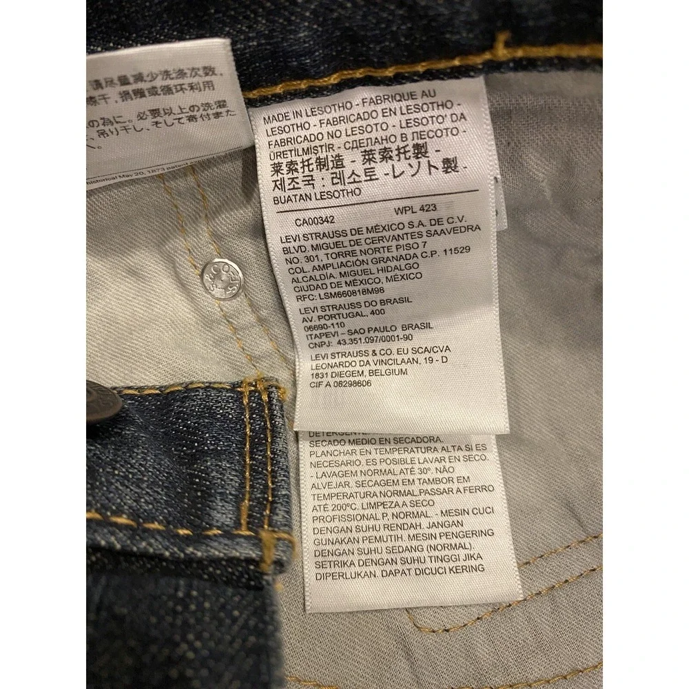 Levi's 550 Jeans Men's 44 x 29 Big & Tall Blue Denim Tapered Leg Relaxed Fit $70
